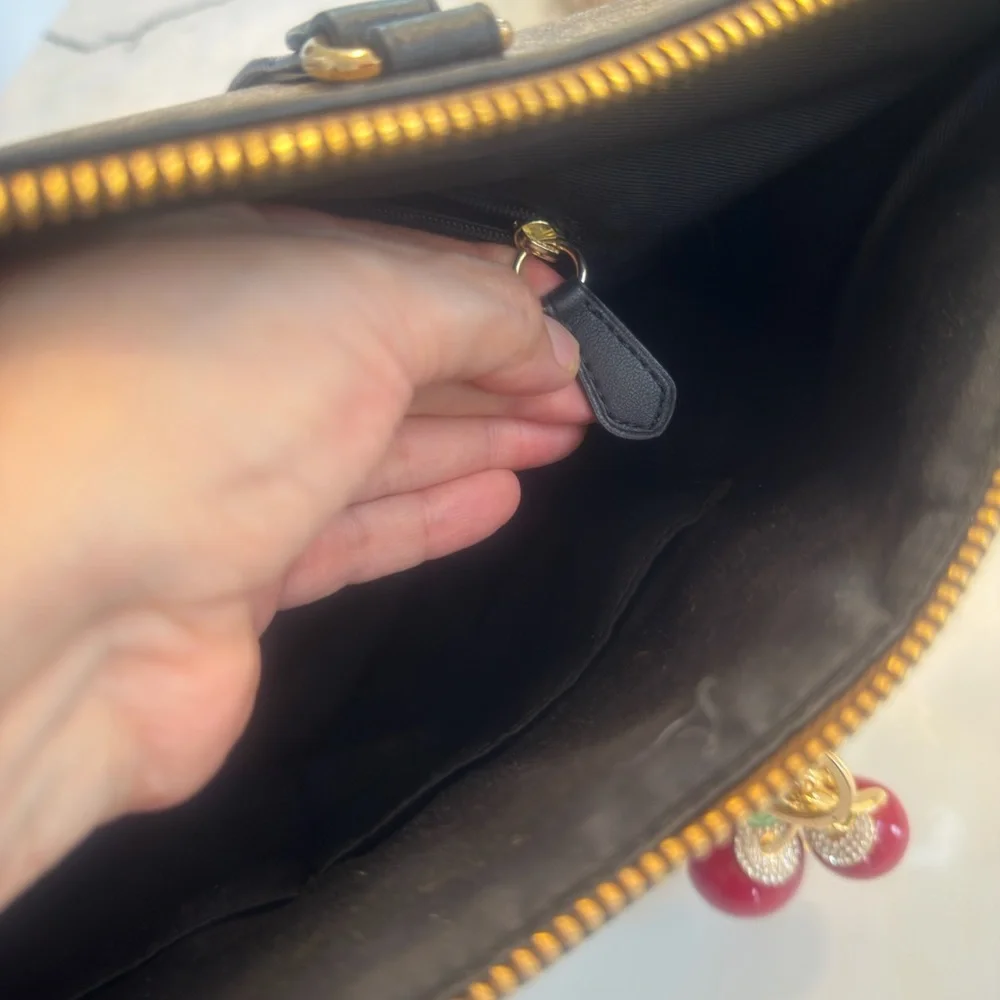 Coach Tan and Black Signature Tote - Picture 7 of 16